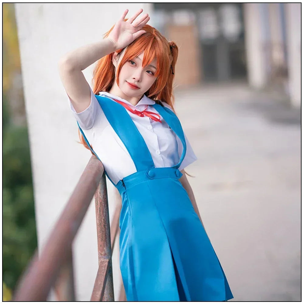 Asuka Langley Soryu Cosplay Kostüm Perücke Haars pangen Rei Ayanami Cosplay Mädchen Frauen Halloween Loli Kleidung Zubehör So ist Leben