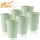 Eco-Friendly Wheat Straw 6Pcs/Set Unbreakable Multi-Purpose Drinking Cups Biodegradable Round Toothbrush Cup BPA-Free - So ist Leben