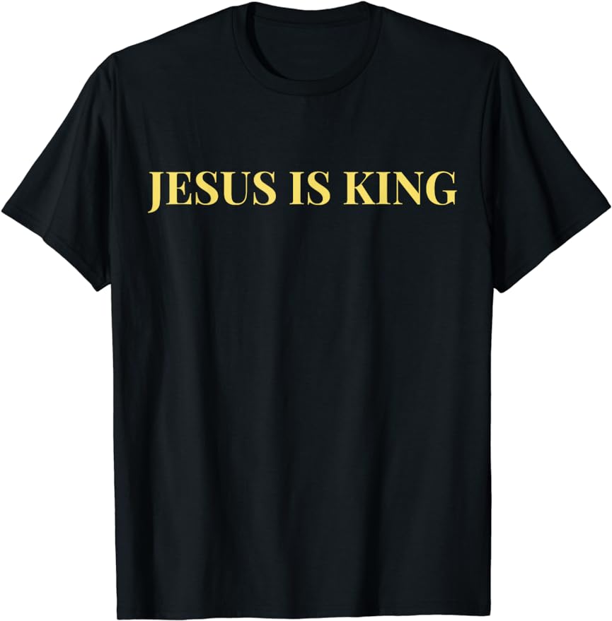 T-Shirt „Jesus ist König“, christlicher Glaube und Schriftvers, Unisex-Stil, für Damen und Herren, grafische, individuell bedruckte T-Shirts