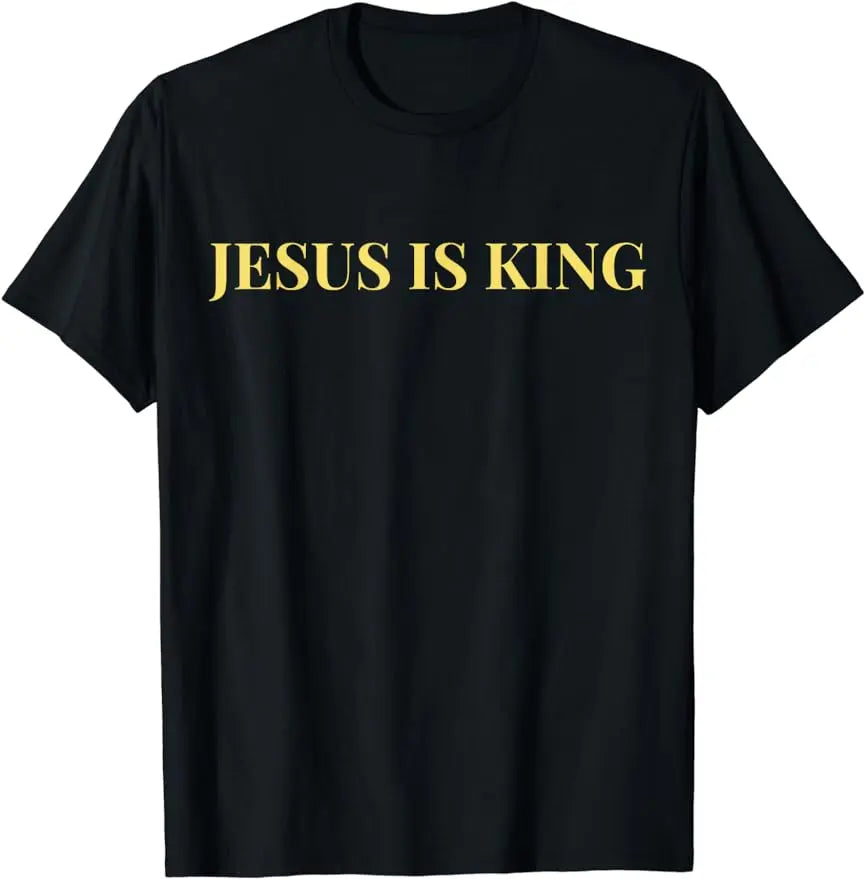 T-Shirt „Jesus ist König“, christlicher Glaube und Schriftvers, Unisex-Stil, für Damen und Herren, grafische, individuell bedruckte T-Shirts - So ist Leben