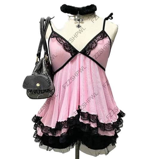 Einzigartiges Harajuku Mesh Garn Rock Goth Y2k Tank Top 2000S Hiphop CozyFit Weste Vintage Punk ärmelloses Top Chic Streetwear Crop Top So ist Leben