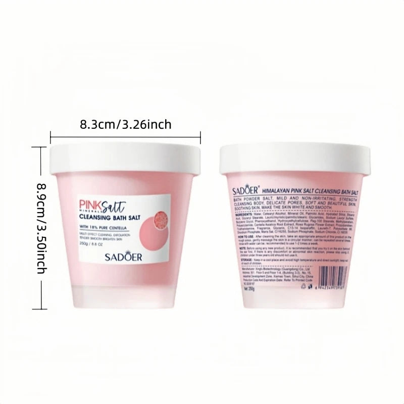250g Himalaya-Rosa-Badesalz, weiche Textur, reinigt sanft die Haut, Duftpflege für Datteln/Pendeln/Vor dem Schlafengehen, ein Muss für Herbst und Winter, geeignet für Männer und Frauen. So ist Leben