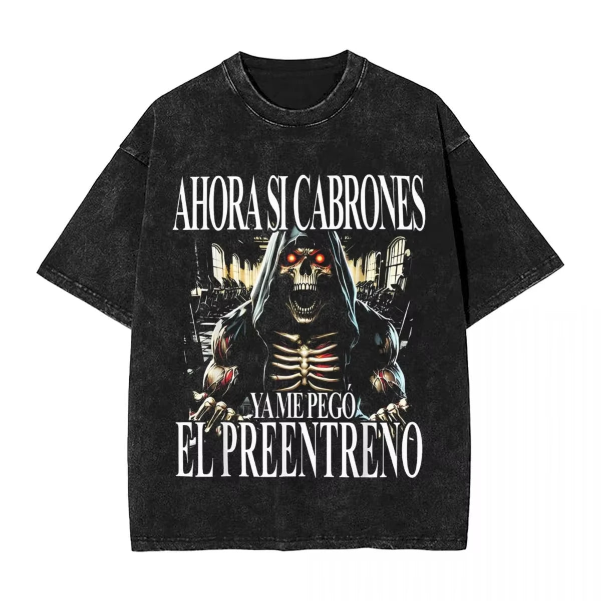 Calacas Chidas Gym Washed T-Shirts - So ist Leben