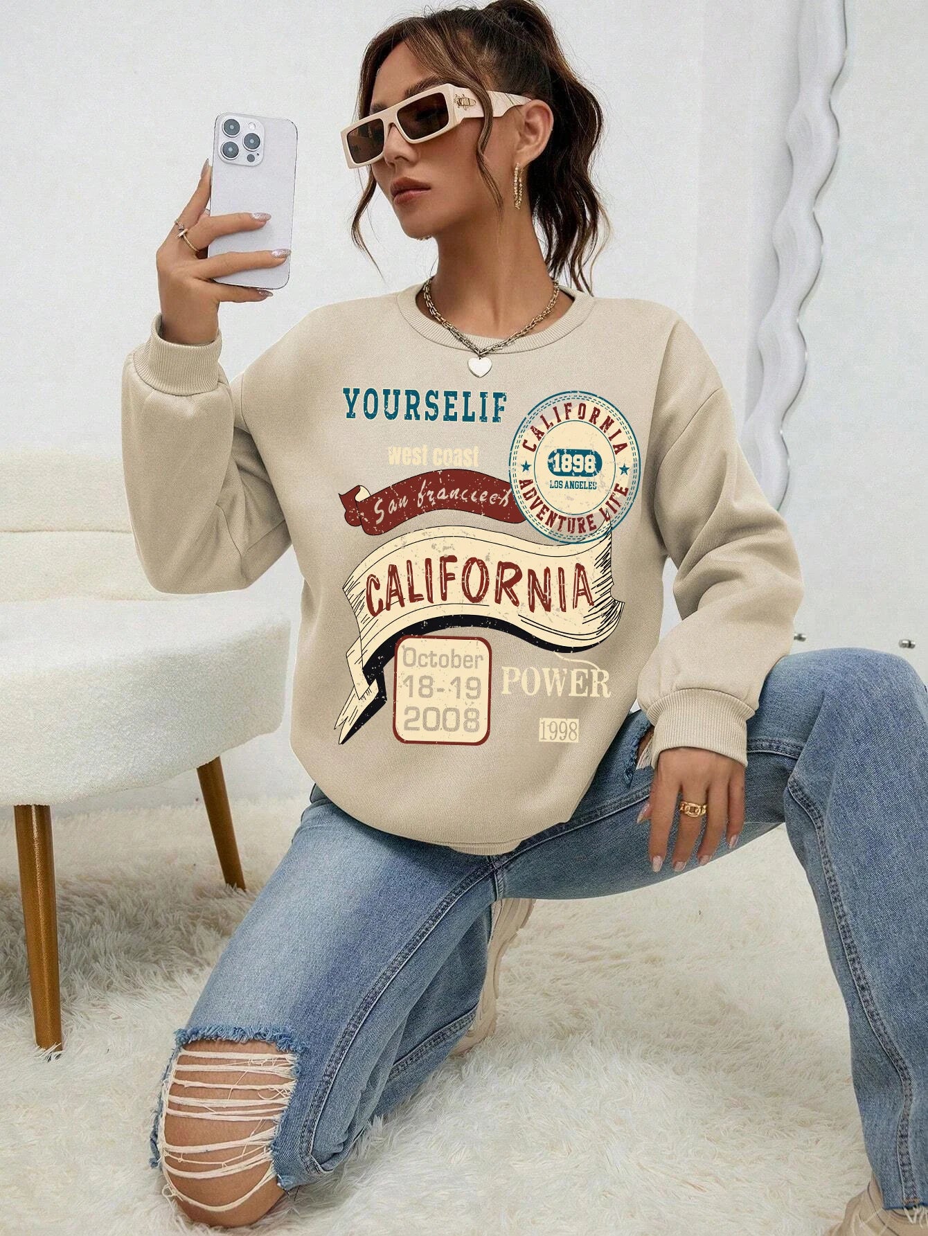 Vintage Lässiger California Fashion Sweatshirt Hoodie - So ist Leben