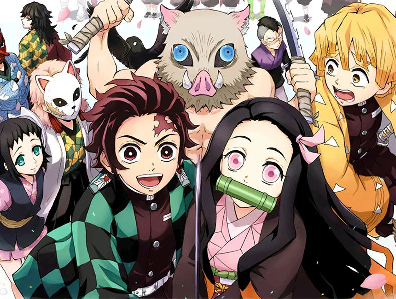 Dämonentöter Kamado Tanjirou Zenitsu Giyuu Cosplay Kostüm Anime Set für Kinder Mann Halloween Dress UpHalloween Frauen Kinder So ist Leben