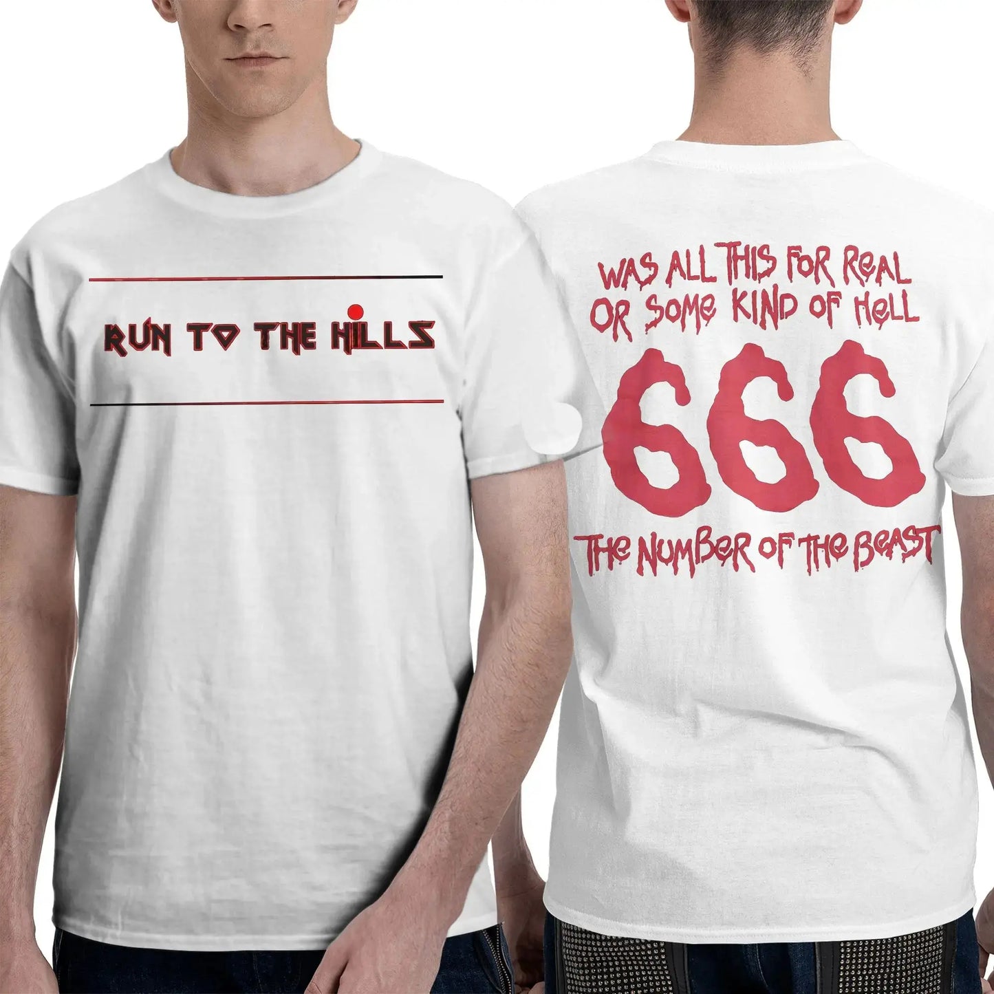 Vintage-T-Shirt aus Baumwolle mit rundem Kragen und kurzen Ärmeln - So ist Leben