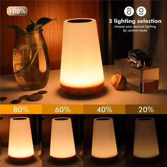 Nachtlicht mit 13 Farbwechseln, RGB-Fernbedienung, Touch-dimmbare Lampe, tragbare Tisch-Nachttischlampen, wiederaufladbare USB-Nachtlampe So ist Leben