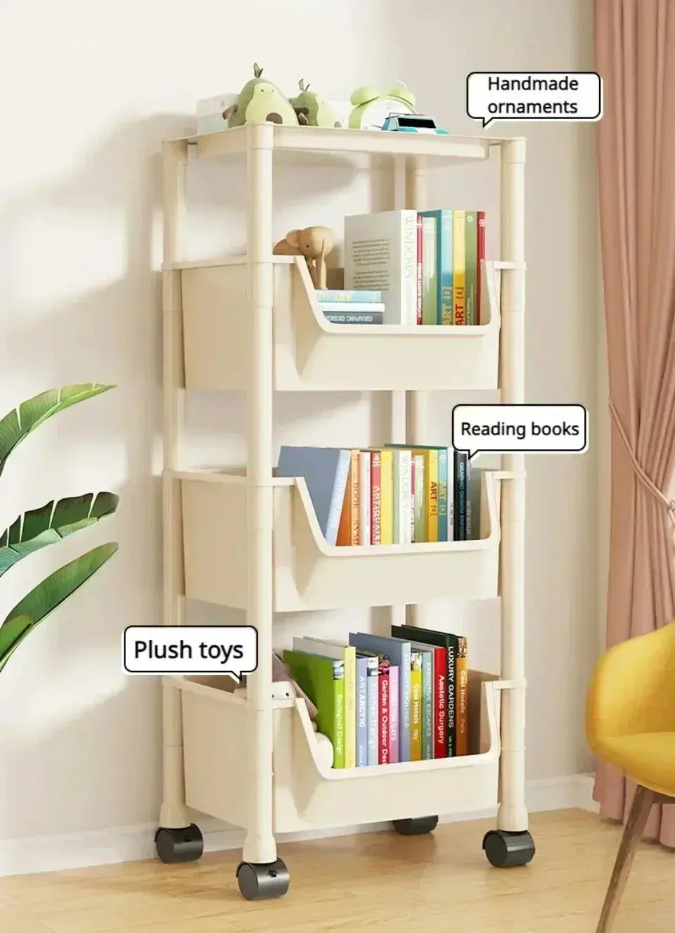 Trolley Bücherregal Küche Lagerregal Küche Ecke Schmaler Schlitz Lagerschrank Badezimmer Wohnzimmer Home Organizer - So ist Leben
