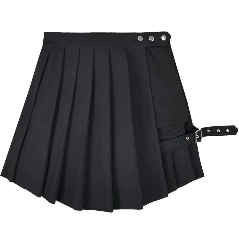 Alle Spiel Frauen Punk Mall Goth Shorts Rock Frauen Y2k E-mädchen Streetwear Harajuku Bein Ring Schnalle Abnehmbare hohe Taille Emo So ist Leben