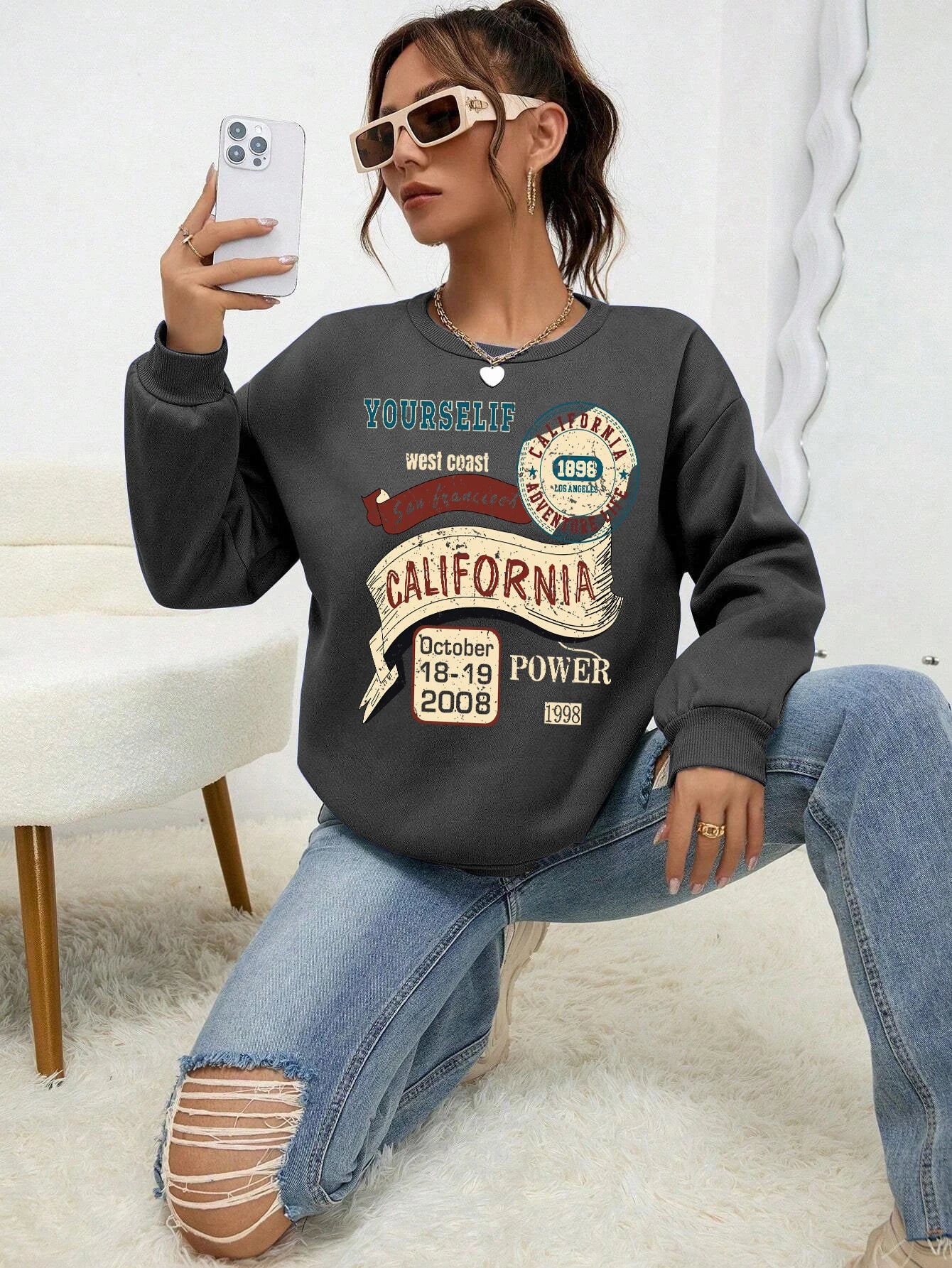 Vintage Lässiger California Fashion Sweatshirt Hoodie - So ist Leben