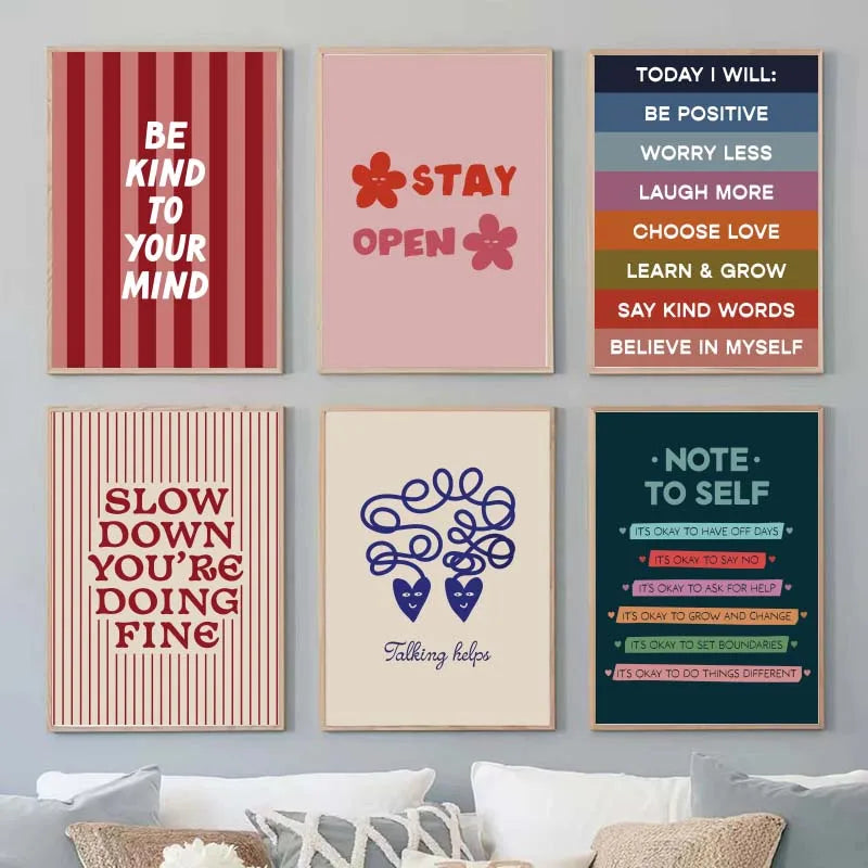 Leinwand Poster Zitate Drucke Wandbild für Therapie Büro Dekor - So ist Leben