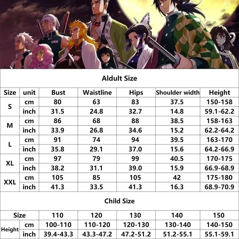 Anime und Zylinder Muichiro Kospy Kos Tsume Dämon Sayaer Kospy Dämonentöter: Kimetsu no Yaiba Dämonentöter Uniform Perücke Haween Kos Tsume für Frau So ist Leben