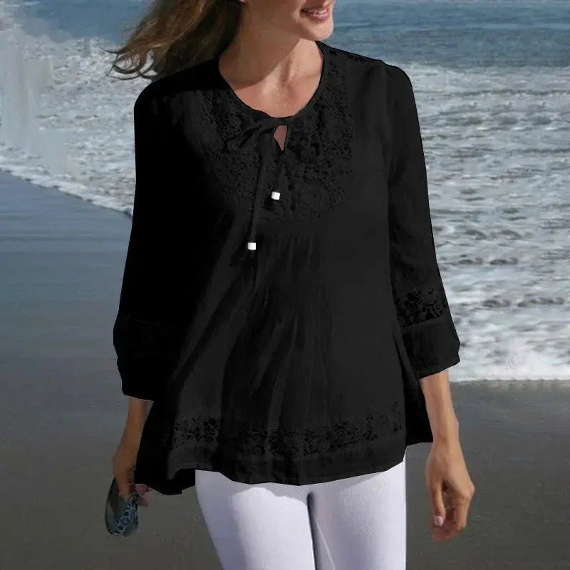 Eleganter Pullover mit Siebenviertelärmeln - So ist Leben