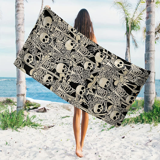 Gothic Strandtuch mit modernem Print für kreative Styles