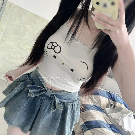 Hello‑Kitty Camis Top im modernen Cartoon Stil