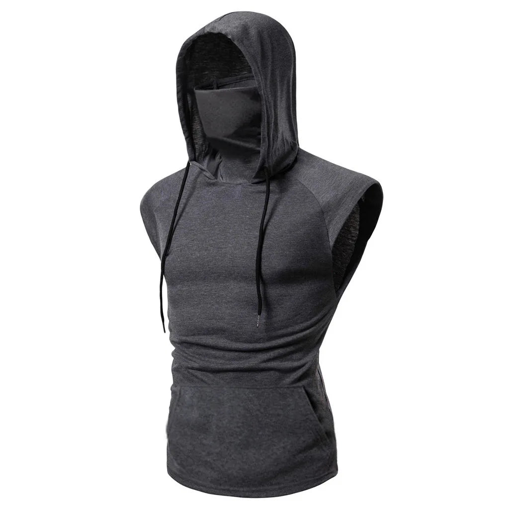 Lässige neue Mode Langarm Splice Große Maske Hoodies - So ist Leben
