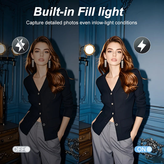 Vintage Digitalkamera 16X Digitalzoom 4K WIFI Retro Vlog Recorder YouTube 3.0" Flip Screen Kompakte digitale Fotokamera So ist Leben