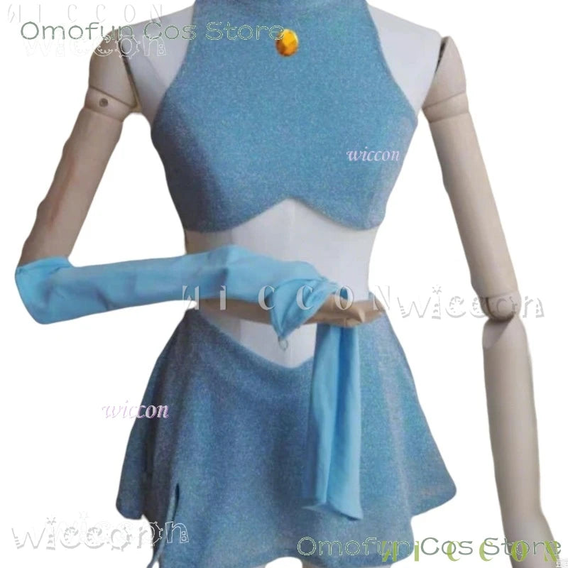 Anime Club Cartoon Prinzessin Bloom Cosplay Glänzender Rock Erwachsene Frauen Mädchen Stil Kleidung Halloween Party Dress-up Blauer Anzug So ist Leben