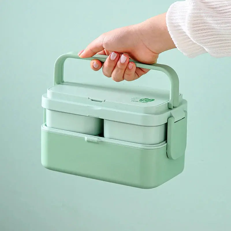 Eco-Friendly Bamboo Fiber Lunch Box Microwave Leakproof Bento Container for School/Office/Picnic Portable Food Storage Container - So ist Leben