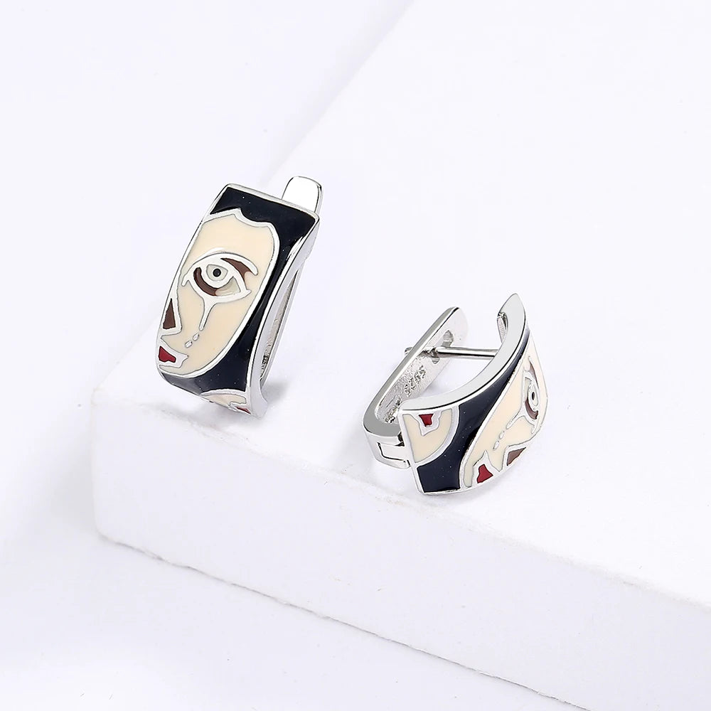 Übertriebene Damen-Ohrringe, Horror-Gesicht-Ohrringe, modischer Party-Schmuck, Halloween-Schmuck, lustiges Geschenk, Ohrringe für Frauen So ist Leben