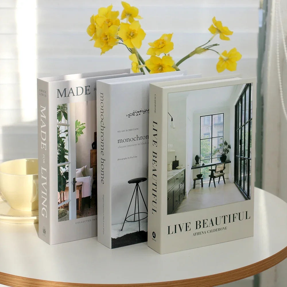 Wohnzimmerdekoration Designerbücher Couchtisch-Ornamente - So ist Leben