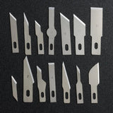 10PCS Klingen Cutter Handwerk Holz Carving Messer Gravur Nicht-Slip Metall Skalpell Messer Teile Handy PCB Reparatur hand Werkzeuge So ist Leben