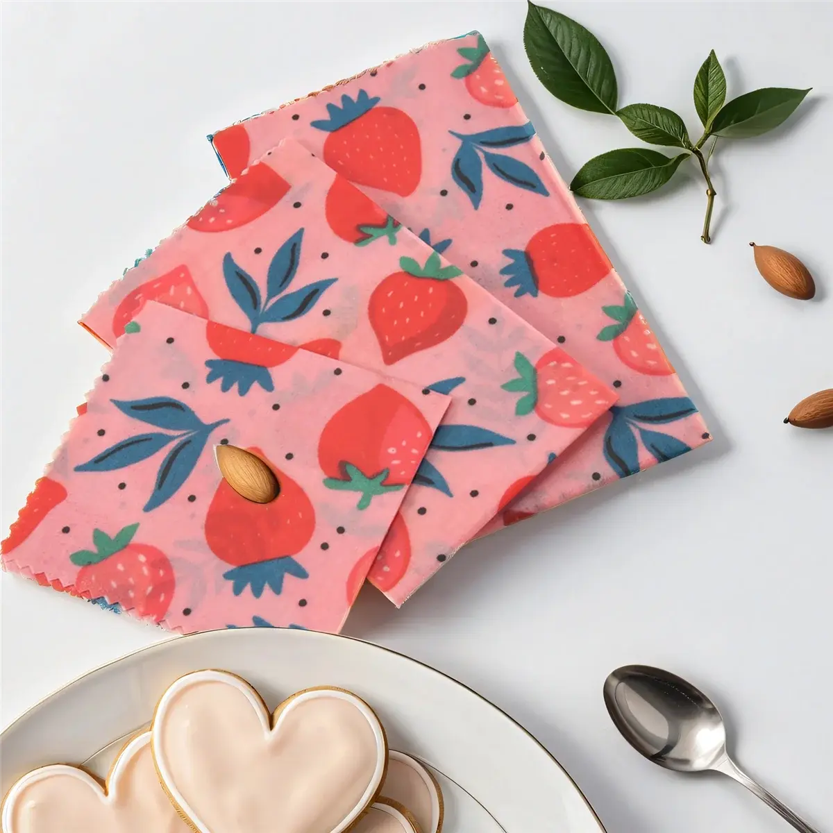 1Set Wiederverwendbare Bienenwachs Tuch Wrap Lebensmittel Frische Tasche Deckel Dschungel Party Bienen Wachs Wrap für Sandwich Käse - So ist Leben