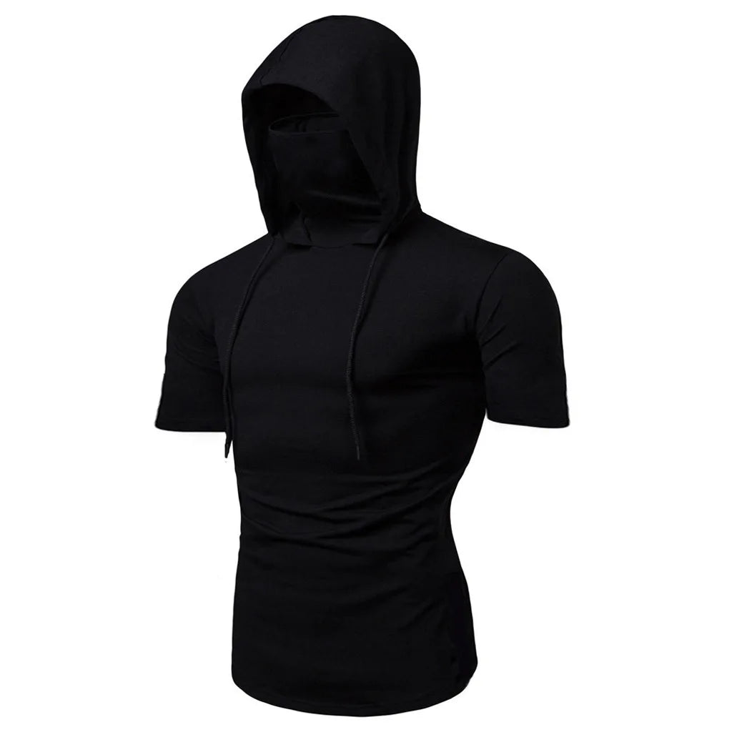Lässige neue Mode Langarm Splice Große Maske Hoodies - So ist Leben