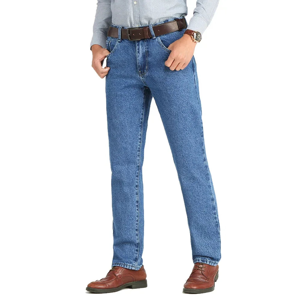 Männer Business Jeans Klassische Frühling Herbst Männlichen Baumwolle Gerade Stretch Marke Denim Hosen Sommer Overalls Slim Fit Hosen 2021 So ist Leben