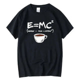 Lässiges, lustiges T-Shirt aus Baumwolle mit „Energy=Milch+Kaffee“-Aufdruck - So ist Leben