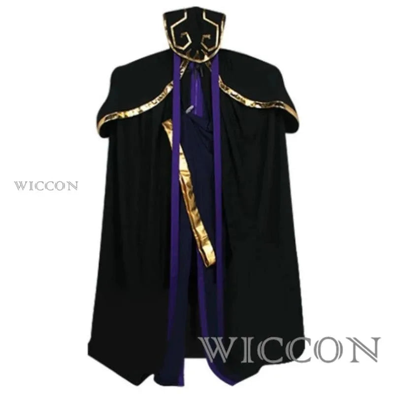 Anime OVERLORD Ainz Ooal Kleid Cosplay Kostüm Mantel Schwarze Uniform Halloween Bühne Leistung Karneval Partei Rolle Spielen Anzug So ist Leben