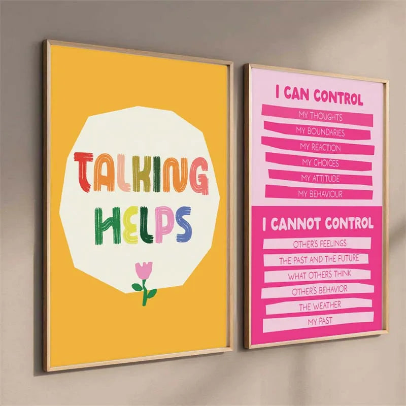 Leinwand Poster Zitate Drucke Wandbild für Therapie Büro Dekor - So ist Leben