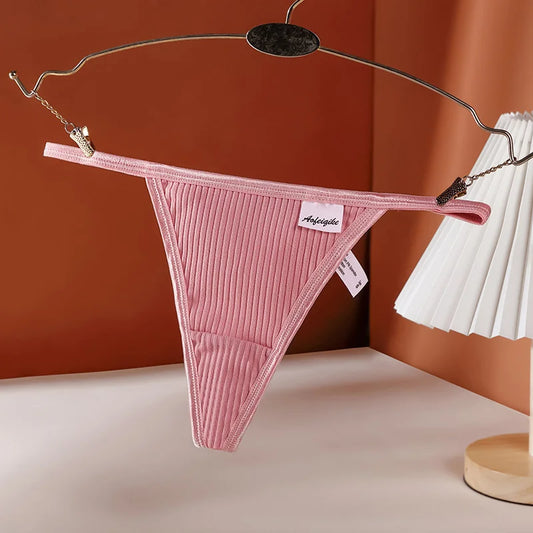 Baumwolle sexy Tanga Frauen niedrige Taille bequeme Bikini Unterwäsche atmungsaktive Mädchen Slips Höschen G-String Dessous Damen So ist Leben