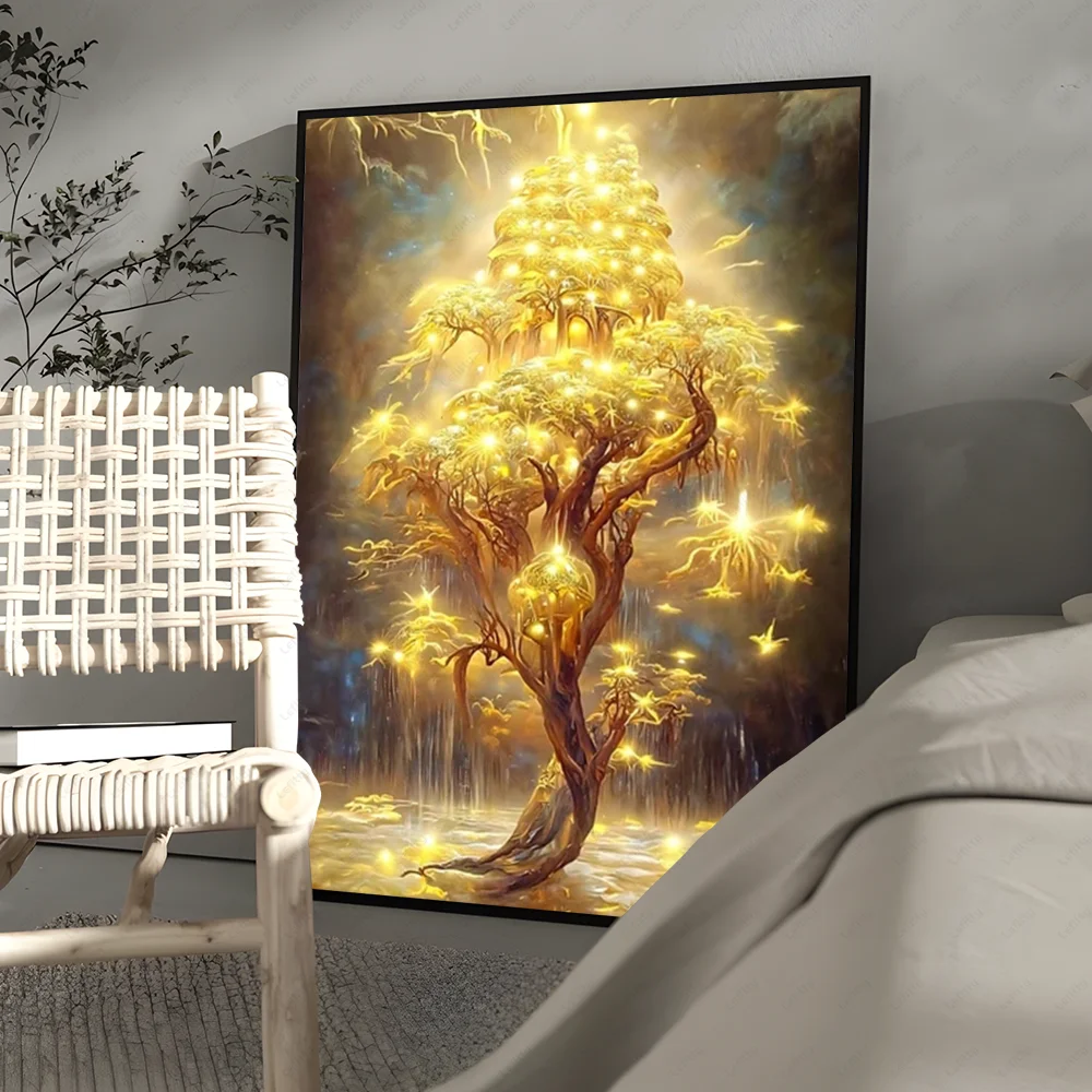 Goldener Geldbaum Poster Drucke Home Decor Geschenk - So ist Leben