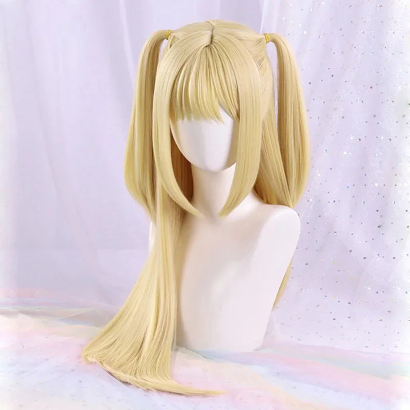 Misa Amane Cosplay Kostüm Perücke Kunstleder Sexy Kleid Halskette Spitze Ärmel Strümpfe Frauen Uniformen Anime Outfits
