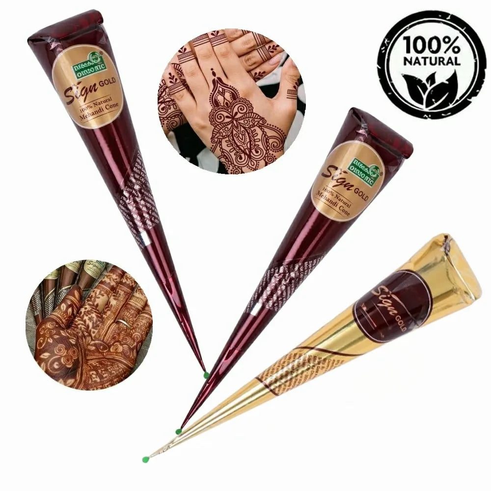 1/3 Stück Henna-Creme, braun, rot, Henna-Tattoo-Creme, temporäre Tätowierung, Henna-Tattoo-Creme semi-permanent So ist Leben