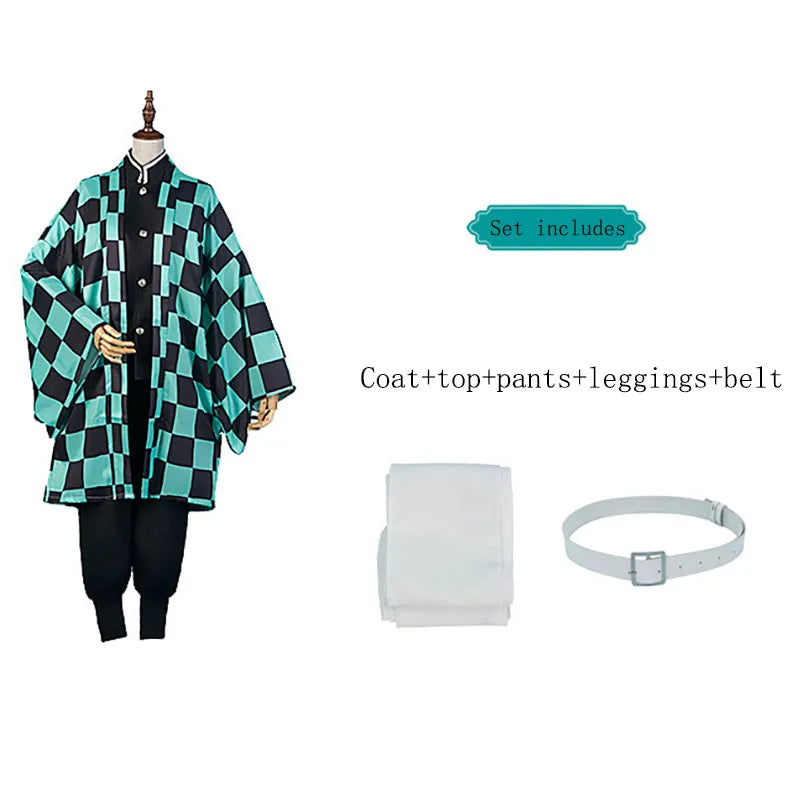 Dämonentöter Kamado Tanjirou Zenitsu Giyuu Cosplay Kostüm Anime Set für Kinder Mann Halloween Dress UpHalloween Frauen Kinder So ist Leben