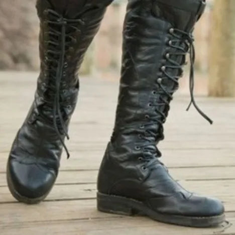 Mittelalterliche Steampunk Cosplay Stiefel Herren Winter Larp Wikinger Pirat PU Leder Schuhe Karneval Party Fancy Knight Stiefel So ist Leben