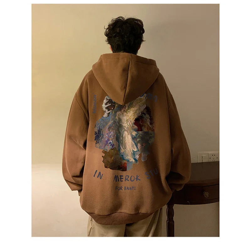 Neue Goth Grafik Gedruckt Pullover Hoodies Für Männer Y2K Vintage Streetwear Mit Kapuze Sweatshirts Herbst Baggy Hip Hop Mode Hoody So ist Leben