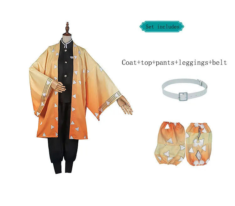 Dämonentöter Kamado Tanjirou Zenitsu Giyuu Cosplay Kostüm Anime Set für Kinder Mann Halloween Dress UpHalloween Frauen Kinder So ist Leben