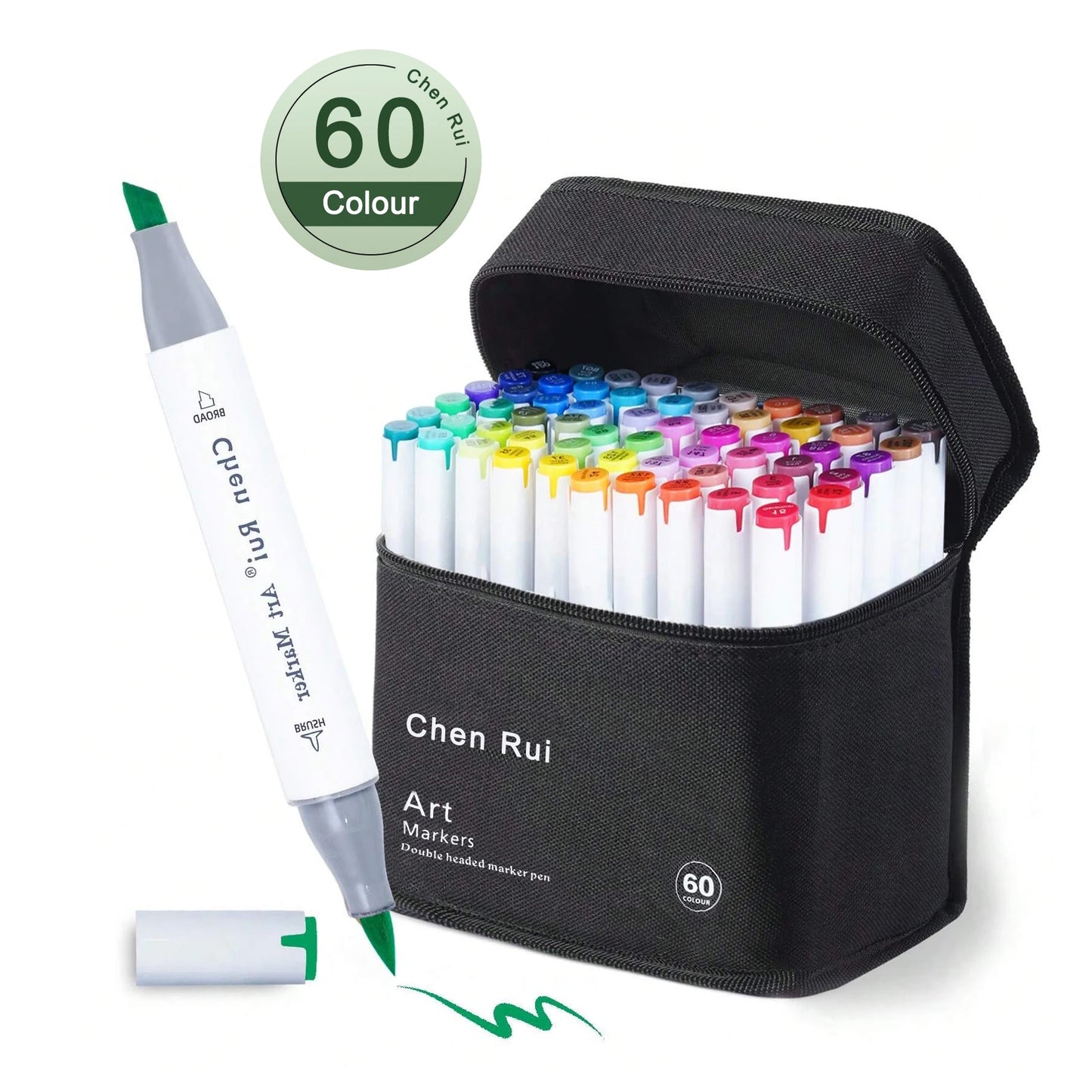 Alkoholmarker-Set, 120/80/60/48 Farben, Meißel mit zwei Spitzen und fein, Kunstmarker auf Alkoholbasis für Studenten, ideal zum Ausmalen So ist Leben