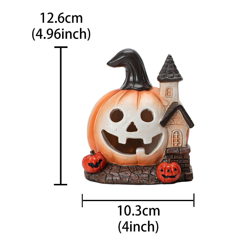 Halloween Horror Kürbis Spukhaus Dekorationen Harz Ornamente Home Desktop Ornamente Festliche Dekorationen So ist Leben