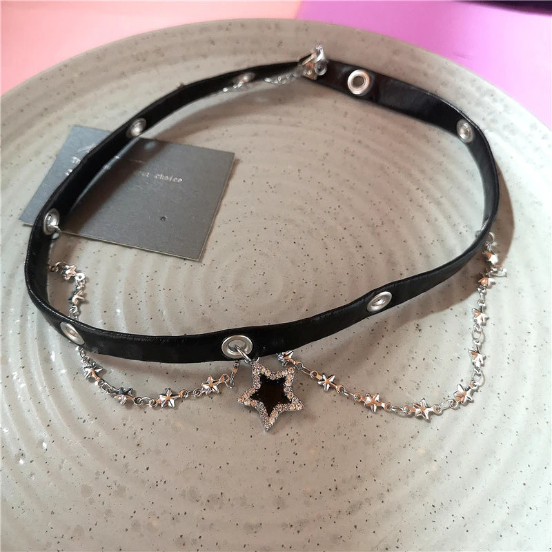 Y2K Herz Choker Halskette für moderne Styles - So ist Leben