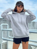 Lässiger kreativer Fleecepullover für Damen, Sweatshirt, Kapuzenpullover - So ist Leben