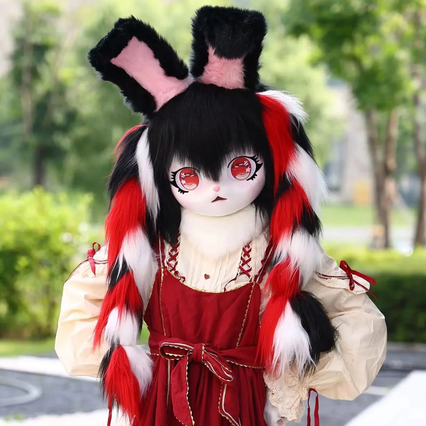 Furry Kig Kigurumi Tier Katze Kaninchen Puppe Tier Maske - So ist Leben