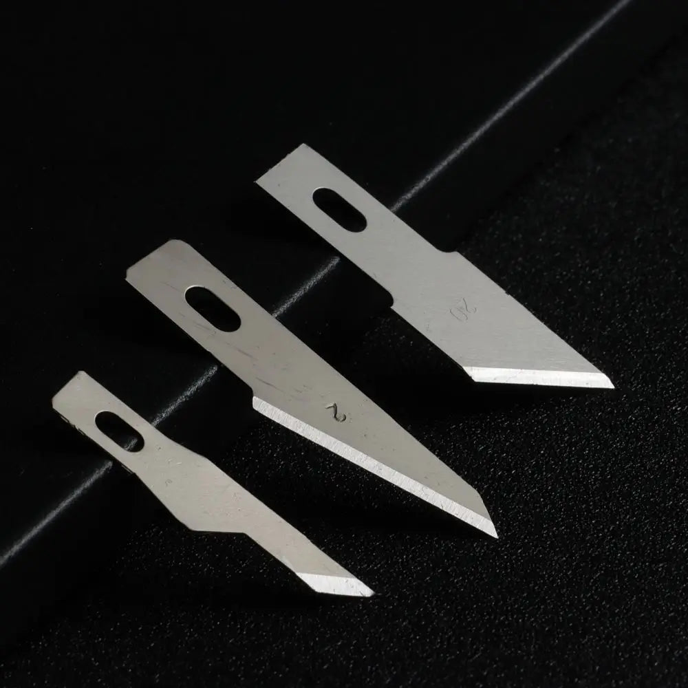 10PCS Klingen Cutter Handwerk Holz Carving Messer Gravur Nicht-Slip Metall Skalpell Messer Teile Handy PCB Reparatur hand Werkzeuge So ist Leben