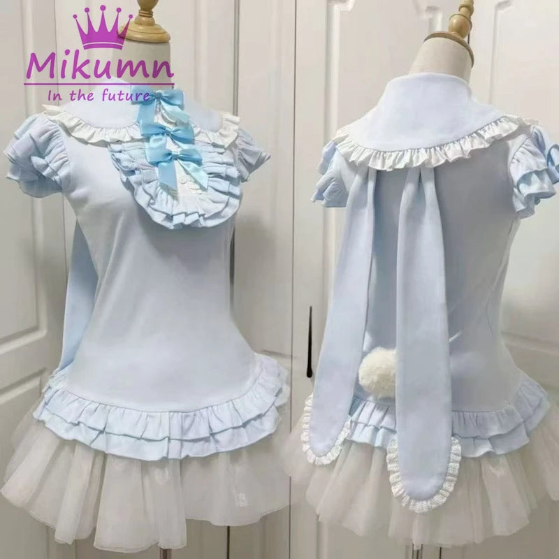 Lolita T‑Shirt mit Schleife & modernem Umlegekragen - So ist Leben