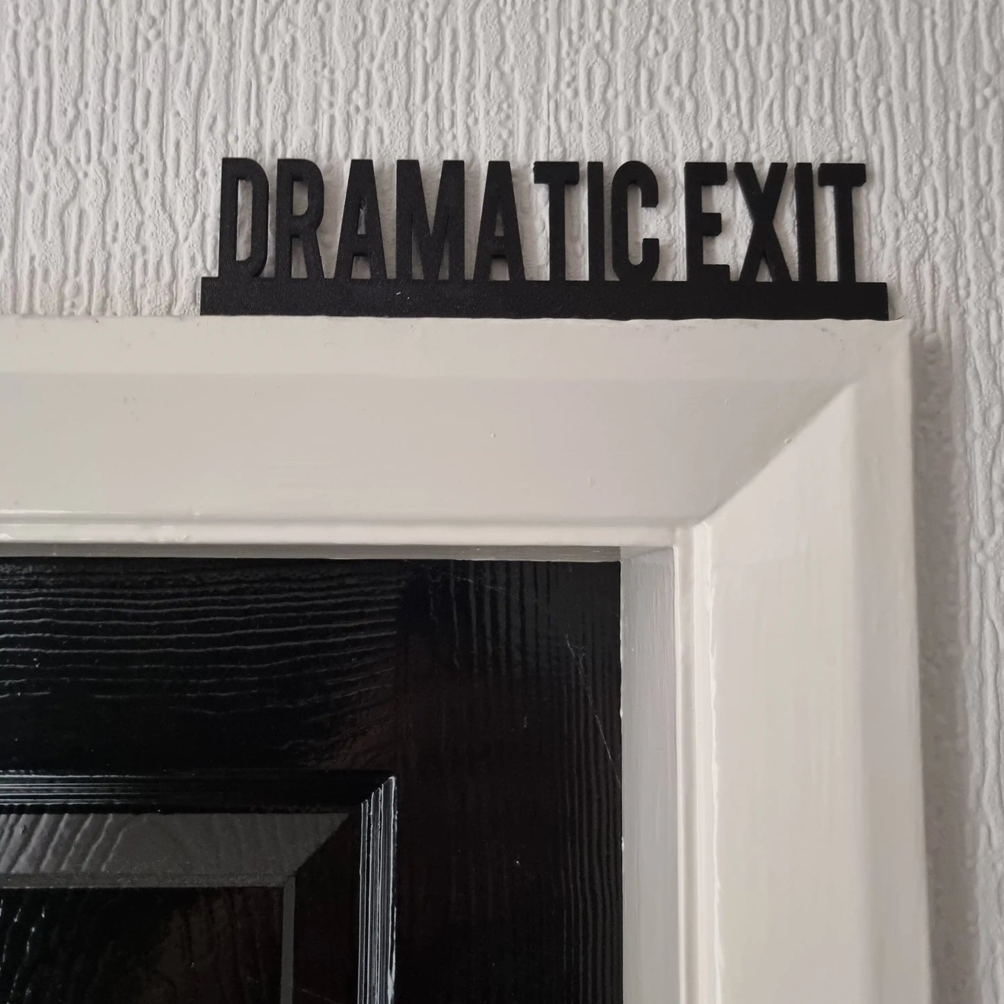 Schwarzes Türdesign, ideal für die Dekoration von Zuhause, Bar, Café, Theater, Kunstdekor - So ist Leben