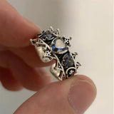 Vintage Lolita Gothic Liebe Herz Kreuz Ringe für Frauen Mädchen Braut - So ist Leben