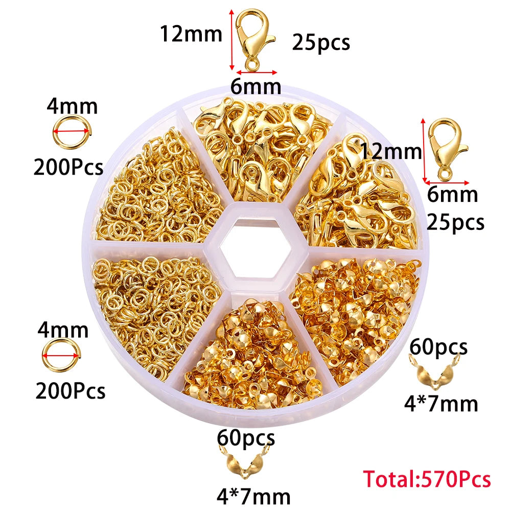 Legierung Zubehör Schmuck Erkenntnisse Set Reparatur Werkzeuge Karabinerverschluss Offene Biegeringe Ohrring Haken für DIY Schmuck Machen Liefert So ist Leben